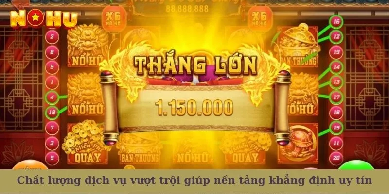 Chất lượng dịch vụ vượt trội giúp nền tảng khẳng định uy tín