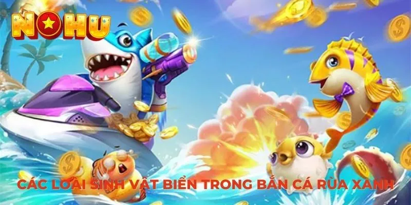Các loài sinh vật biển trong bắn cá rùa xanh